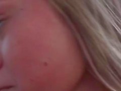 Blonde hottie takes her BF in a outdoor sex adventure