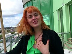 german scout - redhead teen kylie get fuck at public casting