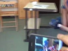 Schoolgirl filmed fucking a dude in class