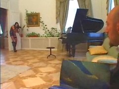Hot Russian girls dress up and fuck for him