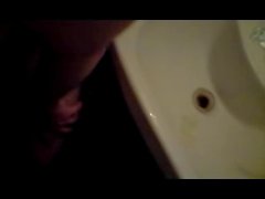 Slut suck dick in the bathroom