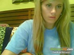 Hottest College Teen strips and masturbates on Webcam