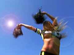 Busty Blonde Cheerleader Honey Blossom Seduces Quarterback