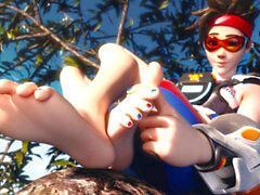 Overwatch feet anal, 3d