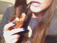 teen girl smoking pipe 4