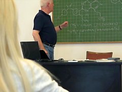 College students fuck their professor in classroom hard