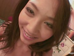 Sweet young Asian gives a sexy POV BJ