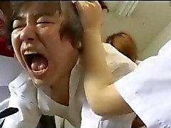 Strapon gangbang by 3 japanese schoolgirls