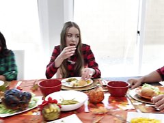 DaughterSwap - Thanksgiving Fuckfest With Slutty Daughters