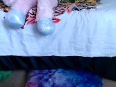 Curly Blonde Teen Records Solo Dildo Masturbation More at