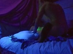 Hot young amateurs fuck with a blacklight