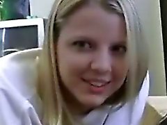 Amateur blonde babe strips for homemade sex tape