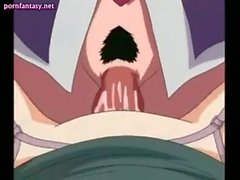 Busty anime milf taking hard dong