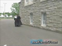 Slutty french nun fucked outside porno part4