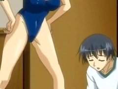 Lustful anime chick getting jizzed at shower