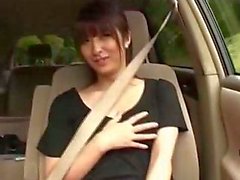 Japanese Cutie In a Car