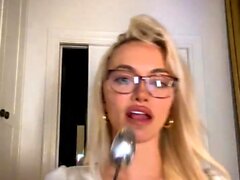 Curly Blonde Teen Records Solo Dildo Masturbation More at