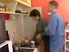 Horny Russian milf gets fucked by a skinny neighborhood teen