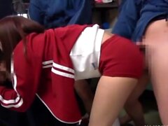 Yui Makina - Awesome Frisky Japanese Teen Got Gangbanged