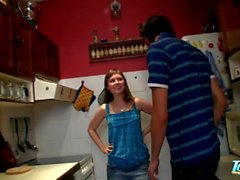 Hot Teenage Fucking In The Kitchen