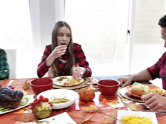 DaughterSwap - Thanksgiving Fuckfest With Slutty Daughters