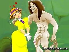 Tarzan and teen Jane hardcore orgy