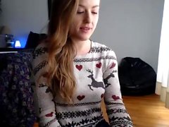 Emo teen on solo webcam masturbation