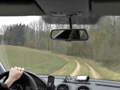 German Mature Julia Pink Pickup Young Guy to Fuck in Car