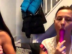 Two horny Brutish teen sluts suck cocks and get pounded hard