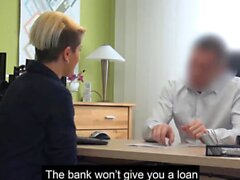 LOAN4K. Dancer shows the bank manager how well she can move