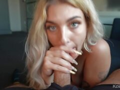 Hot Blonde Gets Her Pussy Stretched While Her Boyfriend Is Away