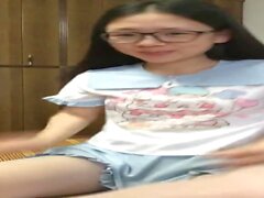 Cute Chinese Teen in Glasses With Hairy Pussy - WATCH PART 2 ON teencamslive (New! 12 Aug 2021) - Sunporno