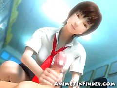 3D Japanese Schoolgirl Handjob!