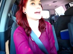 18yo Red Jules Pussy Fucked In Van By Black Cock