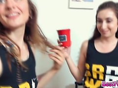 College hot teens fucked and facialized