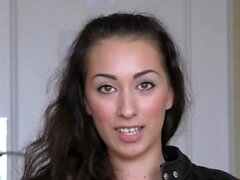 Beautiful brunette teen makes hot solo through her web cam