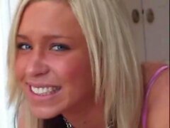 Blonde teen Staci Thorn moans during hardcore banging