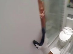 Robber fucks hot teen in bathroom