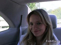 Czech amateur banging outdoor by fake taxi driver