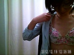 Skinny Asian model loves trying out new clothes while being