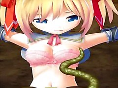 Caught 3d girl gets fucked by tentacles
