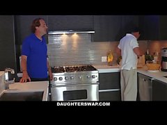 DaughterSwap - Teens fuck dads best friend during movie