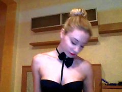 Sexy blonde bitch webcam xxx striptease show