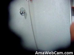 My girlfriend fingering in shower. Hidden cam