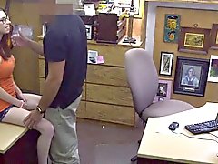 Pawn shop slut fingered for cash