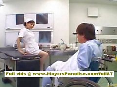 Rio Hot Asian nurse gets naked and playing