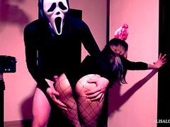 Warm xxx, homemade couple, masked