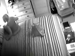 Sexy mother caught masturbating on spycam that is hidden