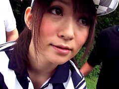 Teacher and other Guys talk Japanese Teen to Blowbang