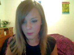 Sexy young brunette coed chats online and toys her juicy snatch